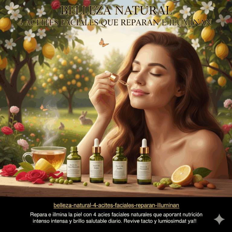 🧴 Belleza Natural: 4 aceites faciales que reparan e iluminan